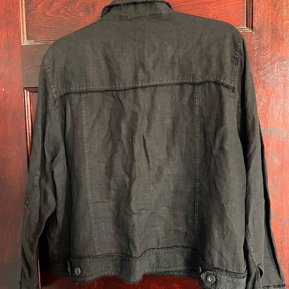 Lulu-B Women’s Linen Travel Jacket in Black size XL - Picture 3 of 9